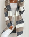 Striped Long Sleeve Duster Cardigan