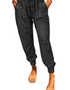 Double Take Leopard Print Joggers with Pockets