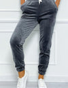 Wide Waistband Drawstring Cropped Joggers