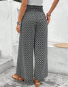 Tied Printed Wide Leg Pants