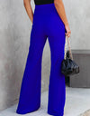 Front Slit Flare Leg Pants