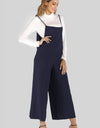 Full Size Cropped Wide Leg Overalls with Pockets