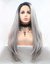 13*3" Lace Front Wigs Synthetic Long Straight 24" 130% Density