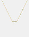 Zircon 925 Sterling Silver Cross Necklace