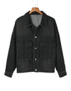 Button Up Dropped Shoulder Denim Jacket with Pockets