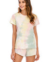 Tie-Dye Round Neck Short Sleeve Top and Shorts Lounge Set