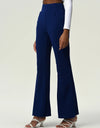 High Waist Flare Leg Pants with Pockets