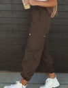 Drawstring Elastic Waist Pants with Pockets