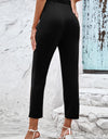 Straight Leg Cropped Pants with Pockets