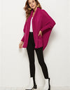 Open Front Batwing Sleeve Cardigan