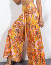 Printed High-Rise Tied Culottes