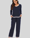 V-Neck Top and Pants Lounge Set