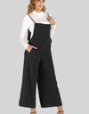 Full Size Cropped Wide Leg Overalls with Pockets