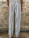 Printed Elastic Waist Pants