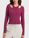 Halter Neck Long Sleeve Sporty Top