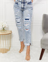 Kancan Kendra High Rise Distressed Straight Jeans