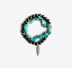 Turquoise Alloy Bracelet