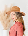 Fame Flat Brim Fedora Fashion Hat