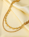 Dreaming of You Gold-Plated Double-Layered Necklace