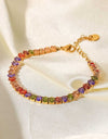 18K Gold Plated Multicolored Zircon Bracelet