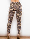 Full Size Camouflage Buttoned Leggings