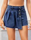 Raw Hem Denim skort