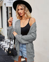 Cable-Knit Long Sleeve Cardigan