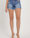 RISEN High Waist Ripped Denim Shorts