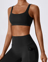 Cutout Sports Square Neck Sports Tank Top