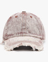 Raw Hem Adjustable Cotton Baseball Cap