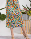 Celeste Full Size Floral A-Line Midi Skirt