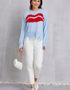 Lip Fringe Round Neck Sweater