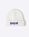 COME ON Embroidered Cuff Knit Beanie