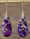 Handmade Teardrop Shape Natural Stone Dangle Earrings