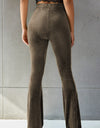 Ribbed High Waist Flare Pants