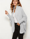 Open Front Dolman Sleeve Longline Cardigan