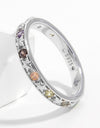 925 Sterling Silver Inlaid Zircon Ring