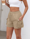 Drawstring Elastic Waist Shorts with Pockets