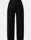 Full Size Elastic Waist Cropped Pants