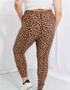 Leggings Depot Full Size Spotted Downtown Leopard Print Joggers