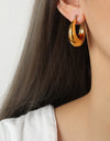 18K Gold-Plated Huggie Earrings