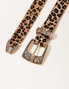 Leopard PU Leather Belt