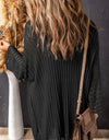 Openwork Open Front Long Sleeve Cardigan