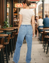 Drawstring Straight Jeans with Pockets