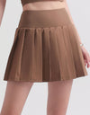 Pleated Elastic Waistband Sports Skirt