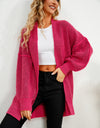 Open Front Dropped Shoulder Cardigan