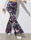 Floral High Waist Flare Leg Pants