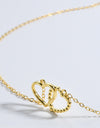 Heart Shape Spring Ring Closure Necklace