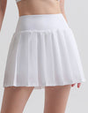 Pleated Elastic Waistband Sports Skirt