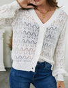 Openwork V-Neck Cardigan